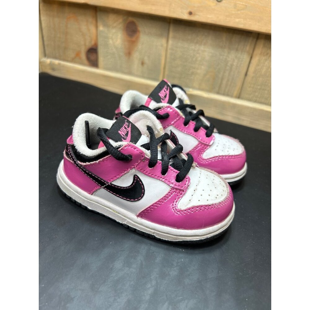 Rare 2010 Nike Baby Girls Lil Dunk Low 311533-106 Pink Size 6.5C